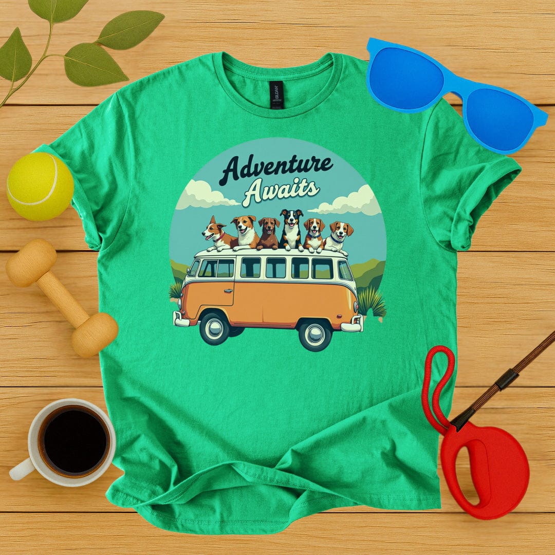 Printify T-Shirt Irish Green / S Adventure Awaits T-Shirt