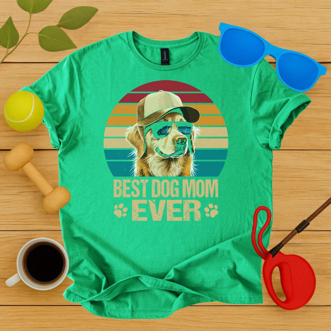Printify T-Shirt Irish Green / S Best Dog Mom Ever T-Shirt