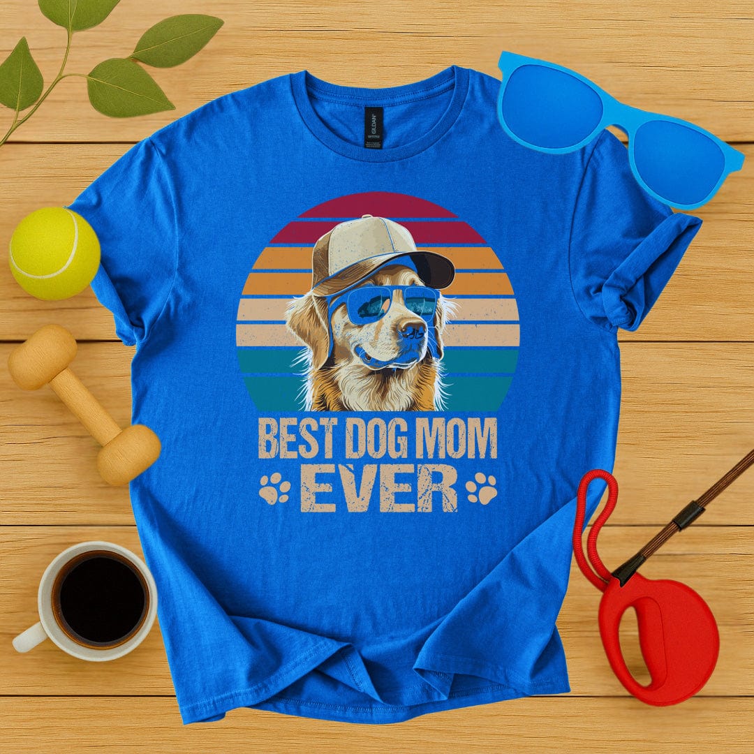 Printify T-Shirt Royal / S Best Dog Mom Ever T-Shirt