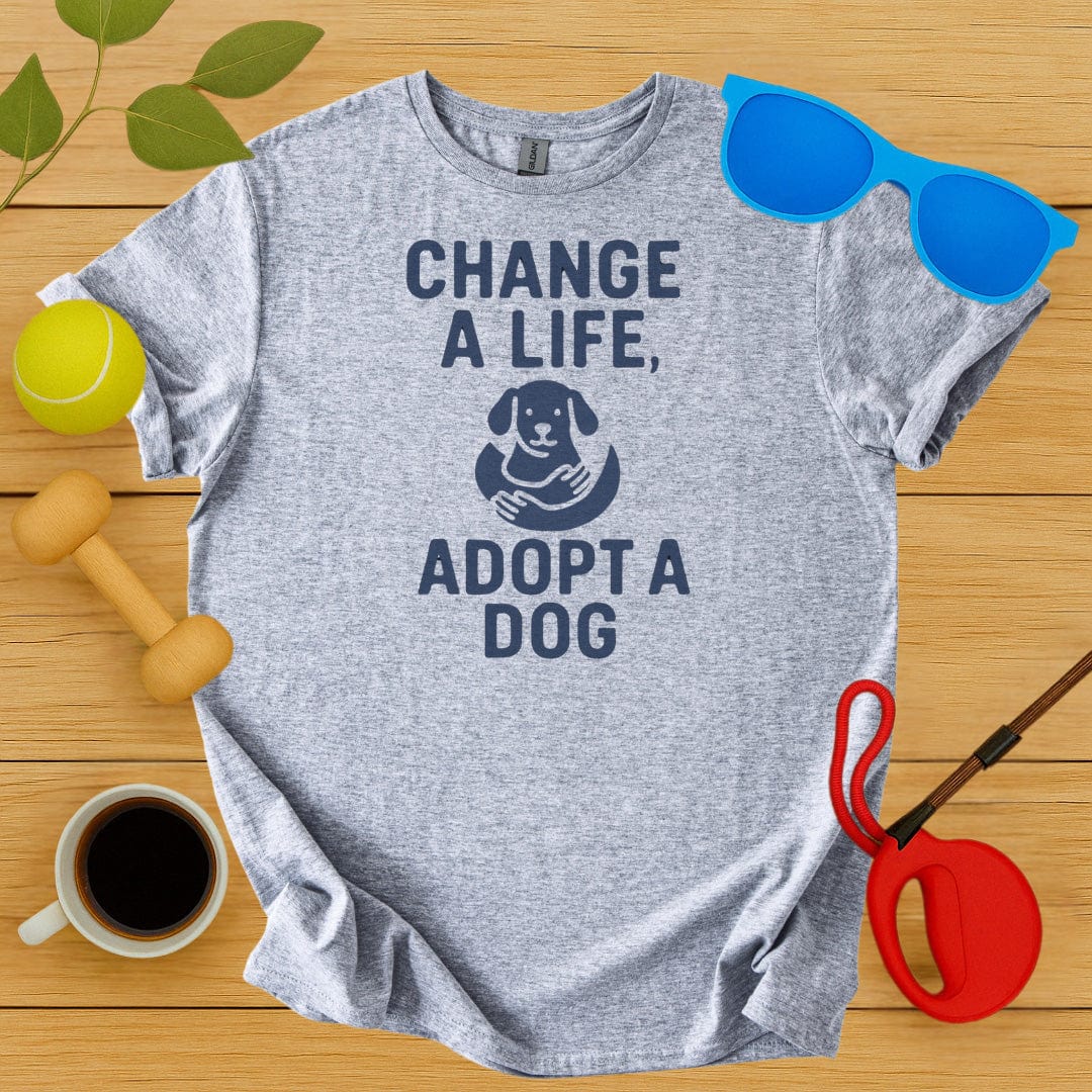 Printify T-Shirt Sport Grey / S Adopt a Dog T-Shirt