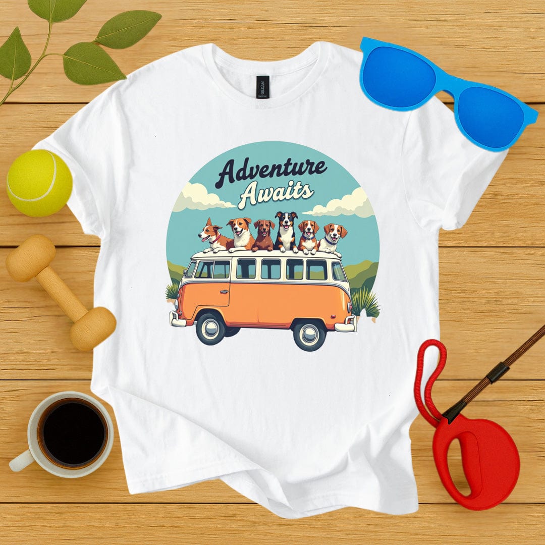 Printify T-Shirt White / S Adventure Awaits T-Shirt
