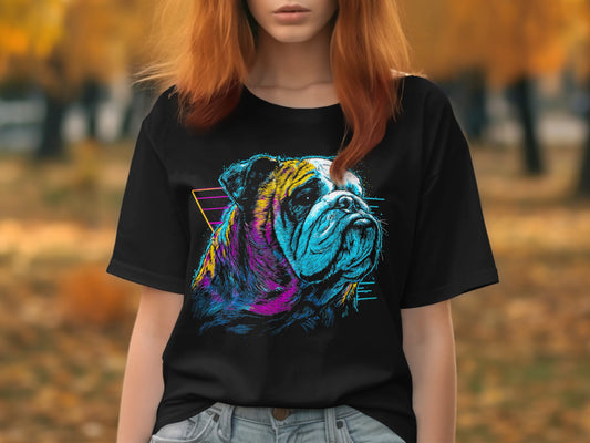 Vibrant Bulldog Graphic Printed T-shirt product type