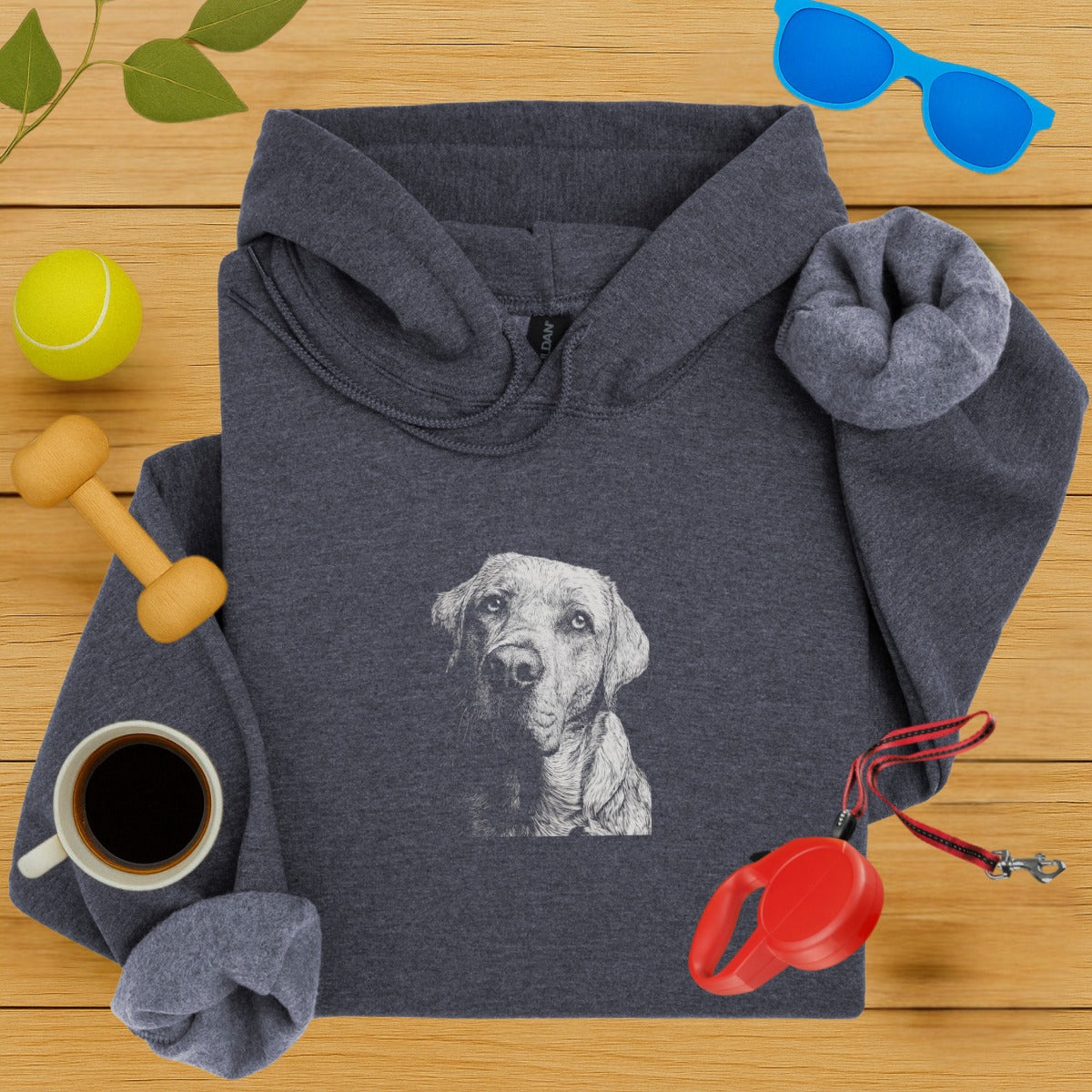 Graphic Hoodie Featuring Adorable Dog Print Design