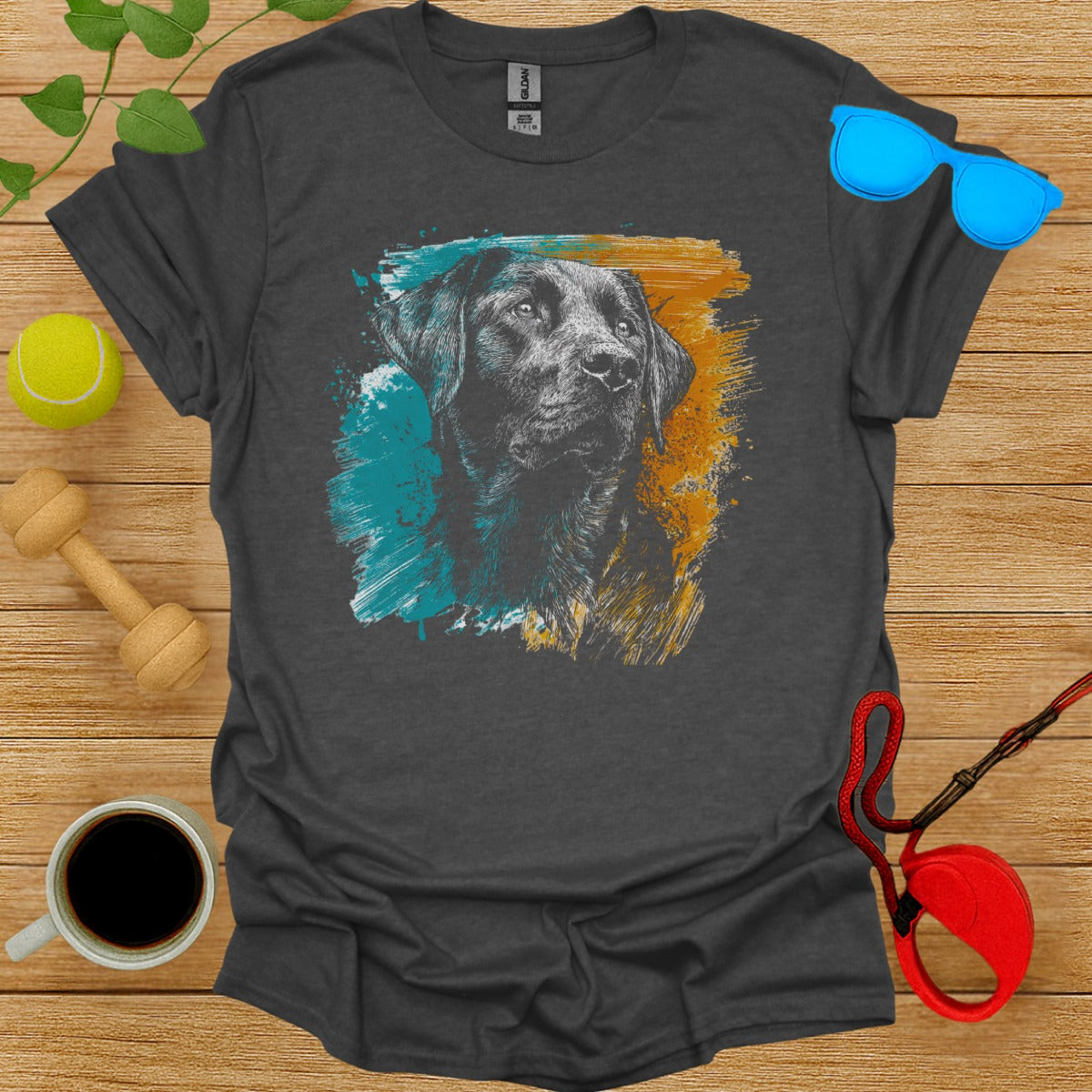 Artistic Dog Print Graphic T-shirt for All Dog Lovers