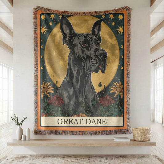 Great Dane Tarot Woven Blanket-Critter Lane