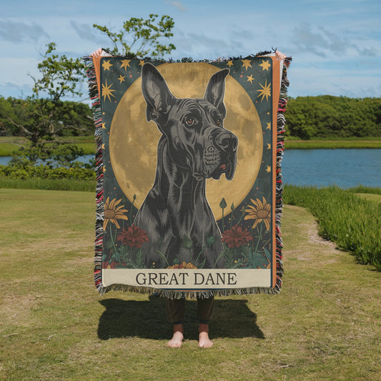 Great Dane Tarot Woven Blanket-Critter Lane