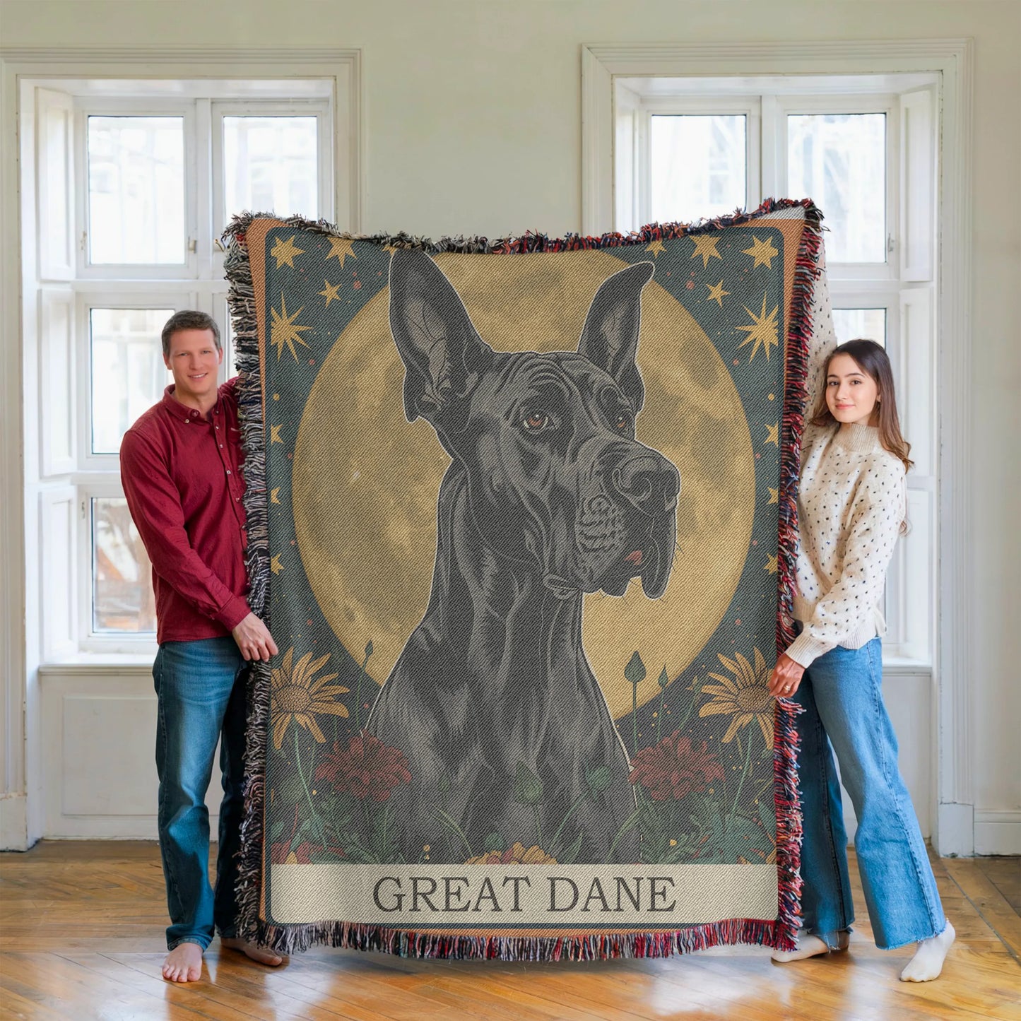 Great Dane Tarot Woven Blanket-Critter Lane