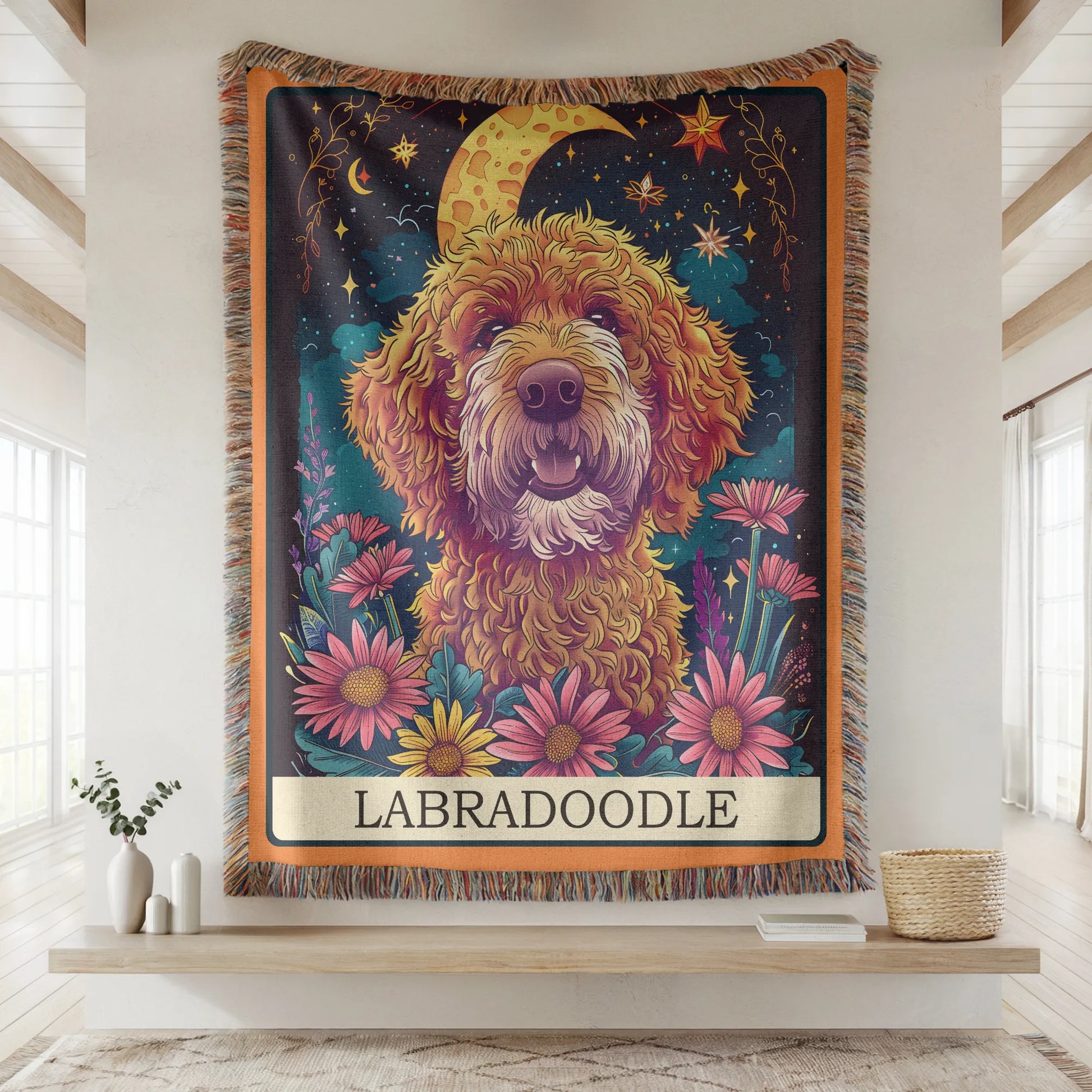 Labradoodle Tarot Woven Blanket-Critter Lane