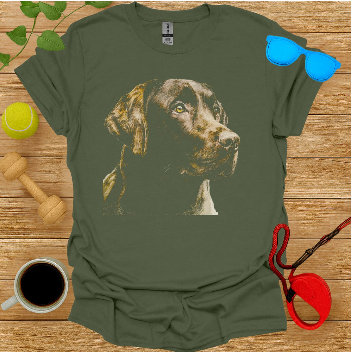 Labrador Retriever Dog Art Graphic Print T-Shirt