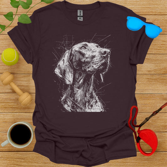 Artistic Dog Sketch Graphic T-Shirt Design for Pet Lovers