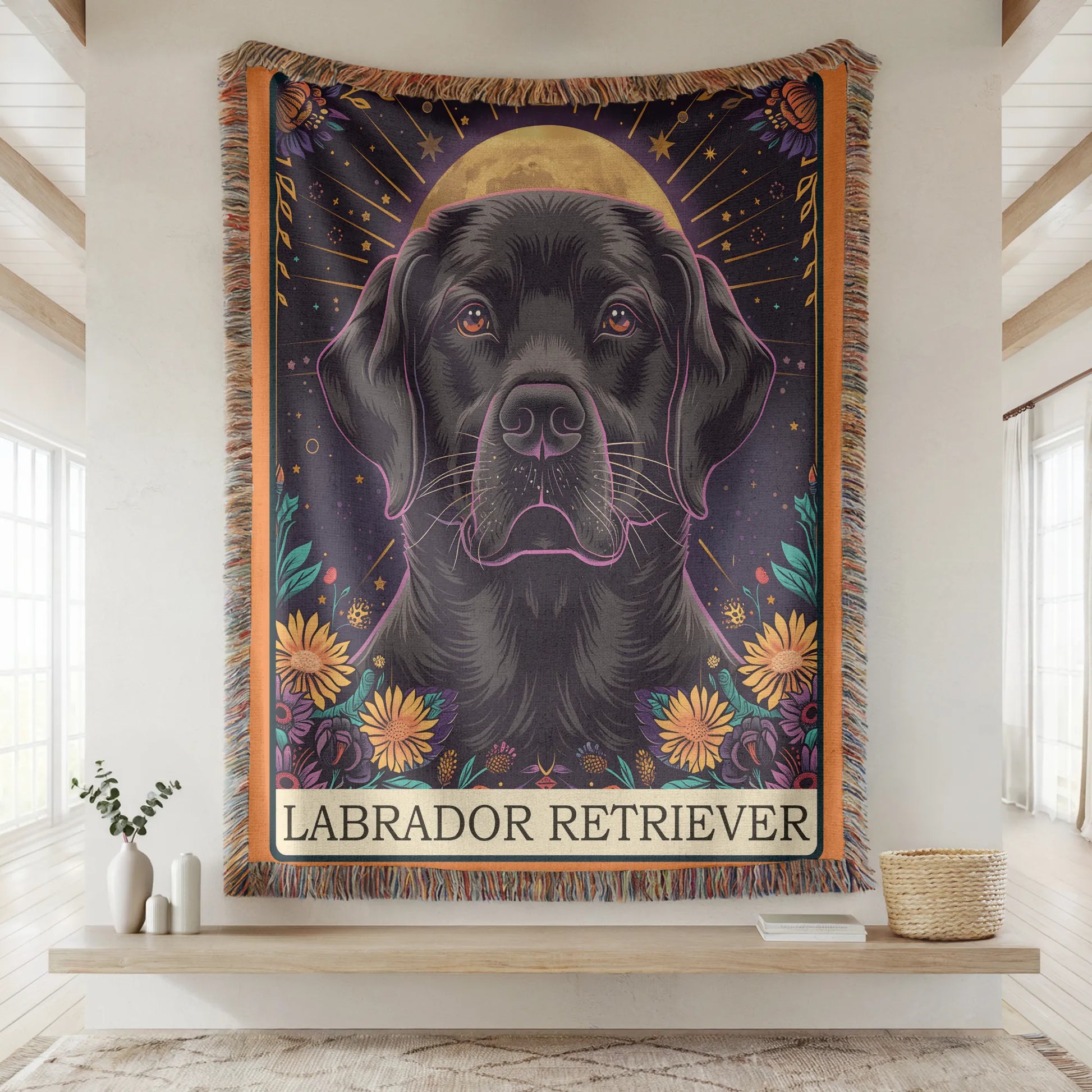 Labrador Retriever Tarot Woven Blanket-Critter Lane
