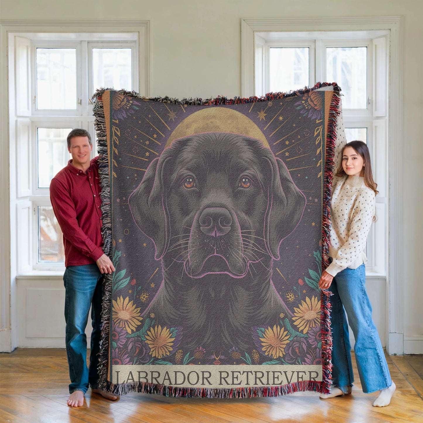 Labrador Retriever Tarot Woven Blanket-Critter Lane