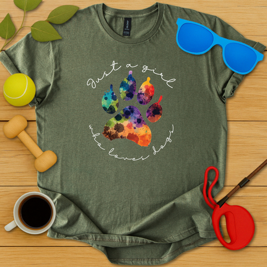 Just a Girl Who Loves Dogs T-Shirt - Critter Lane