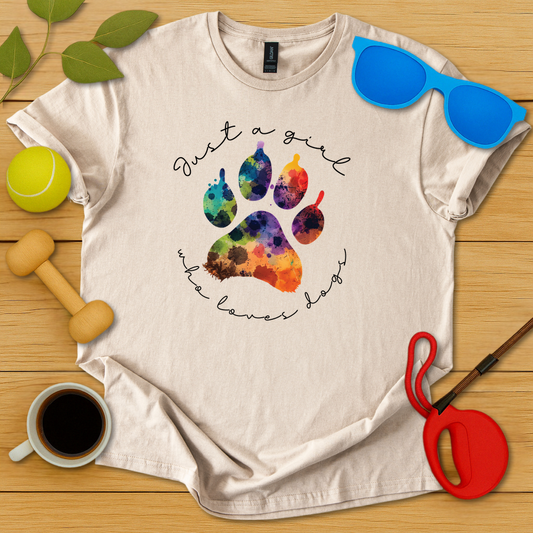 Just a Girl Who Loves Dogs T-Shirt - Critter Lane