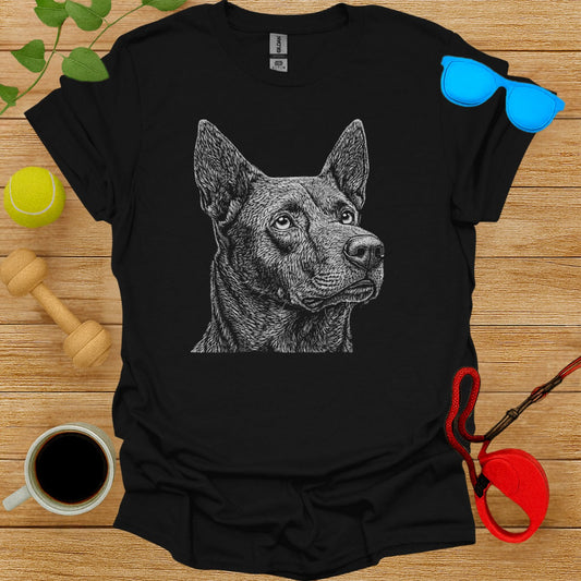 Realistic Dog Portrait Graphic Design Shirt
