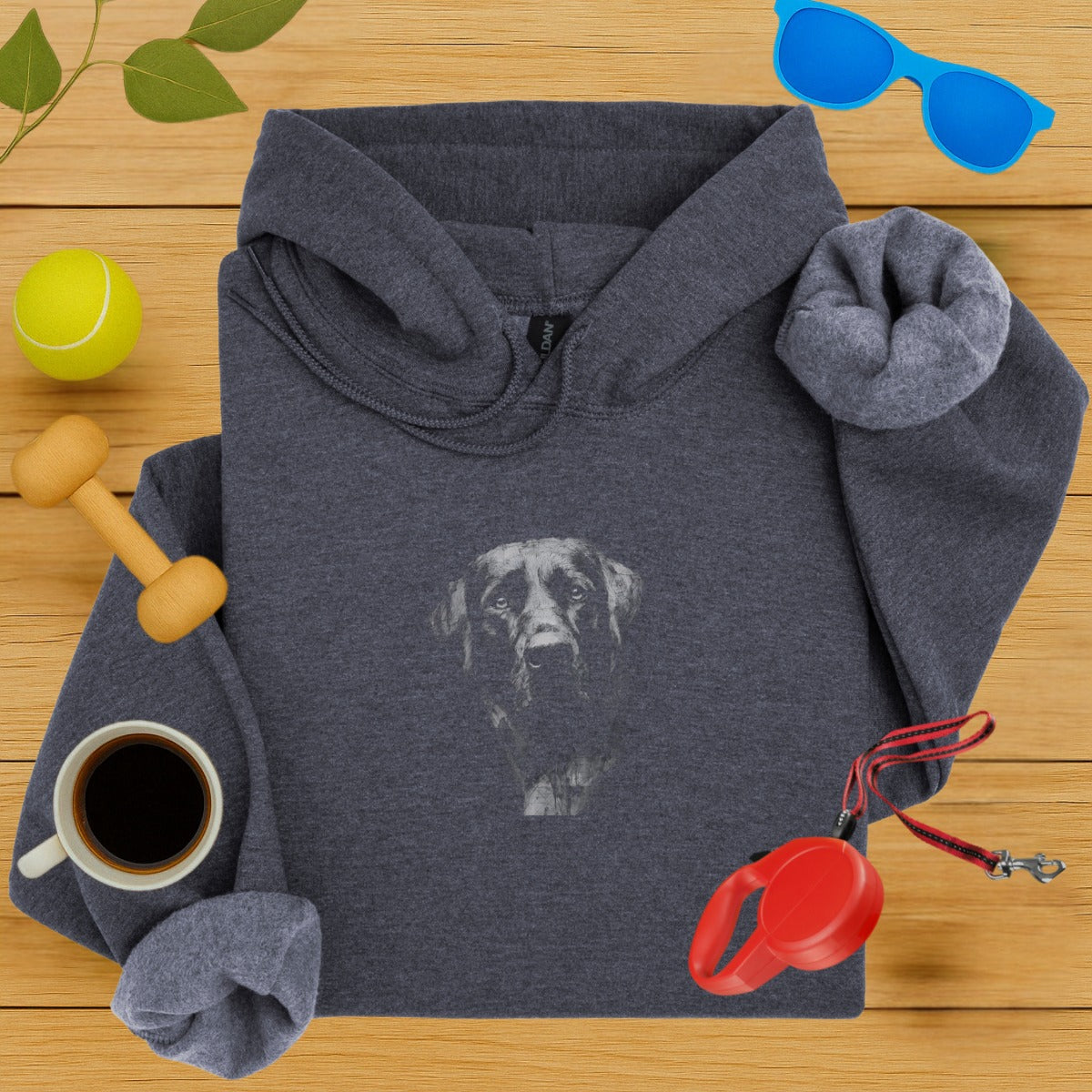 Hoodie featuring adorable dog illustration perfect for gifts