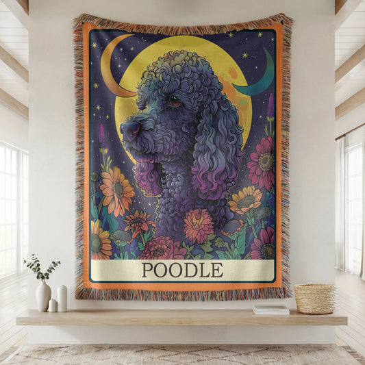 Poodle Tarot Woven Blanket-Critter Lane