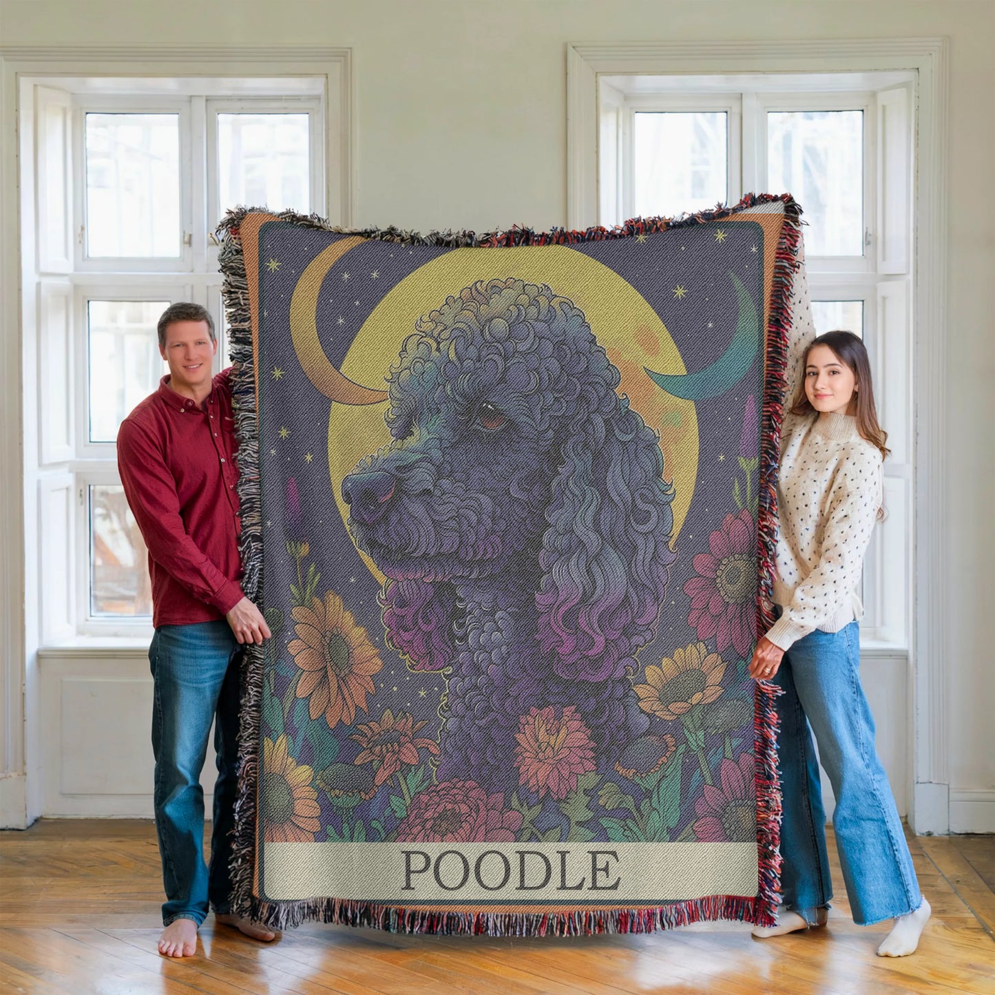 Poodle Tarot Woven Blanket-Critter Lane