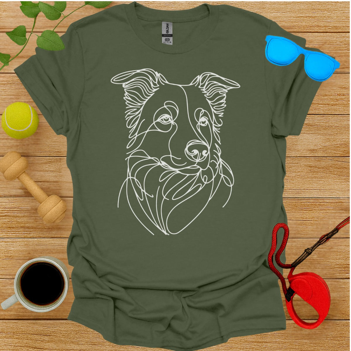 Artistic Border Collie Graphic Tee for Dog Lovers