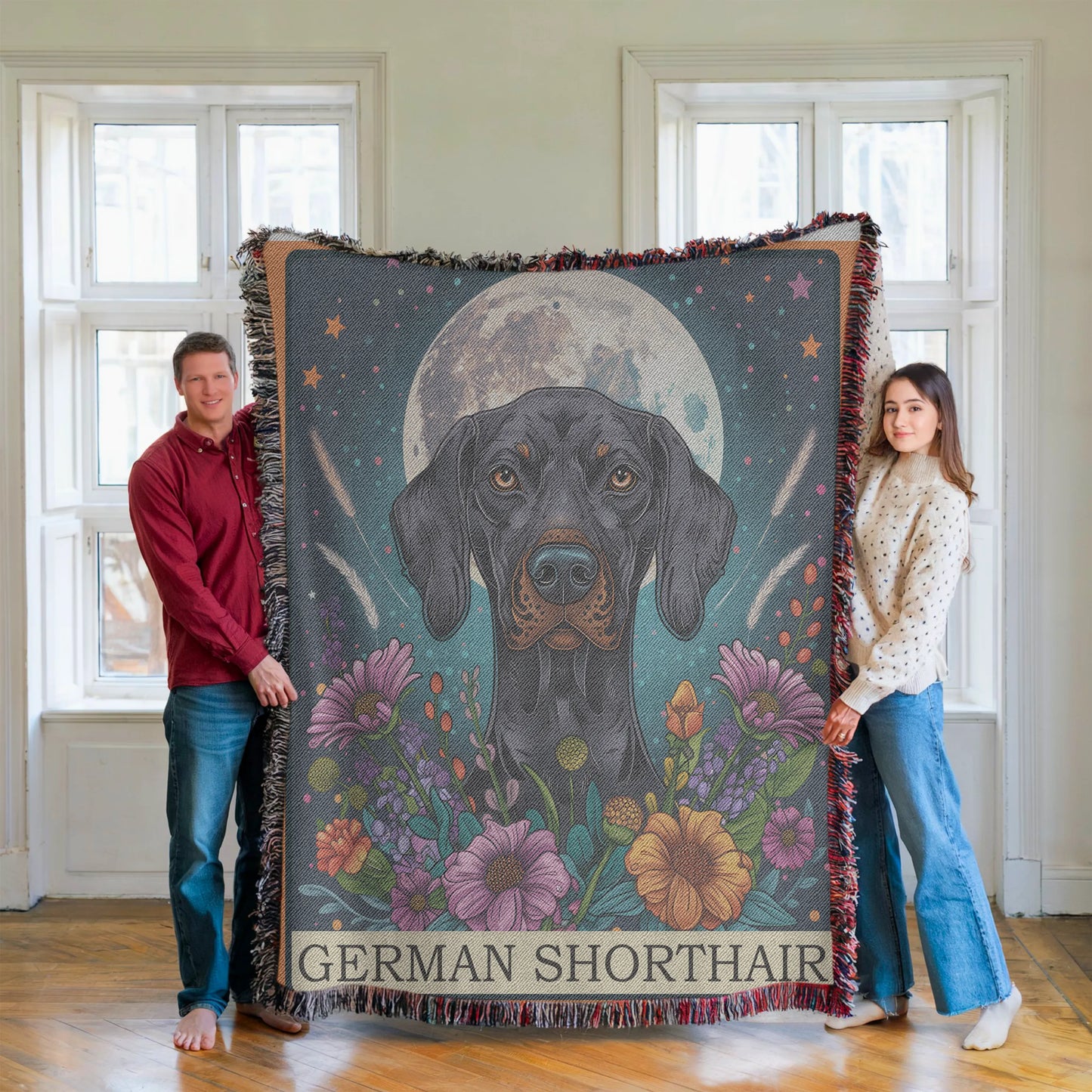 German Shorthaired Pointer Tarot Card Woven Blanket-Critter Lane