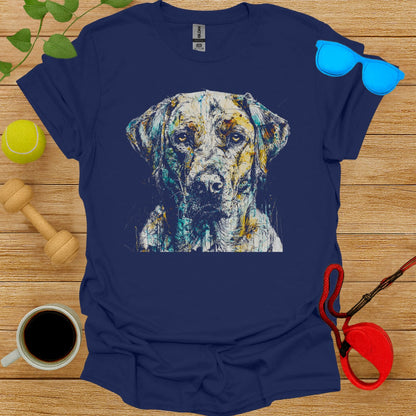 Abstract Dog Art Blue Shirt Perfect for Dog Lovers