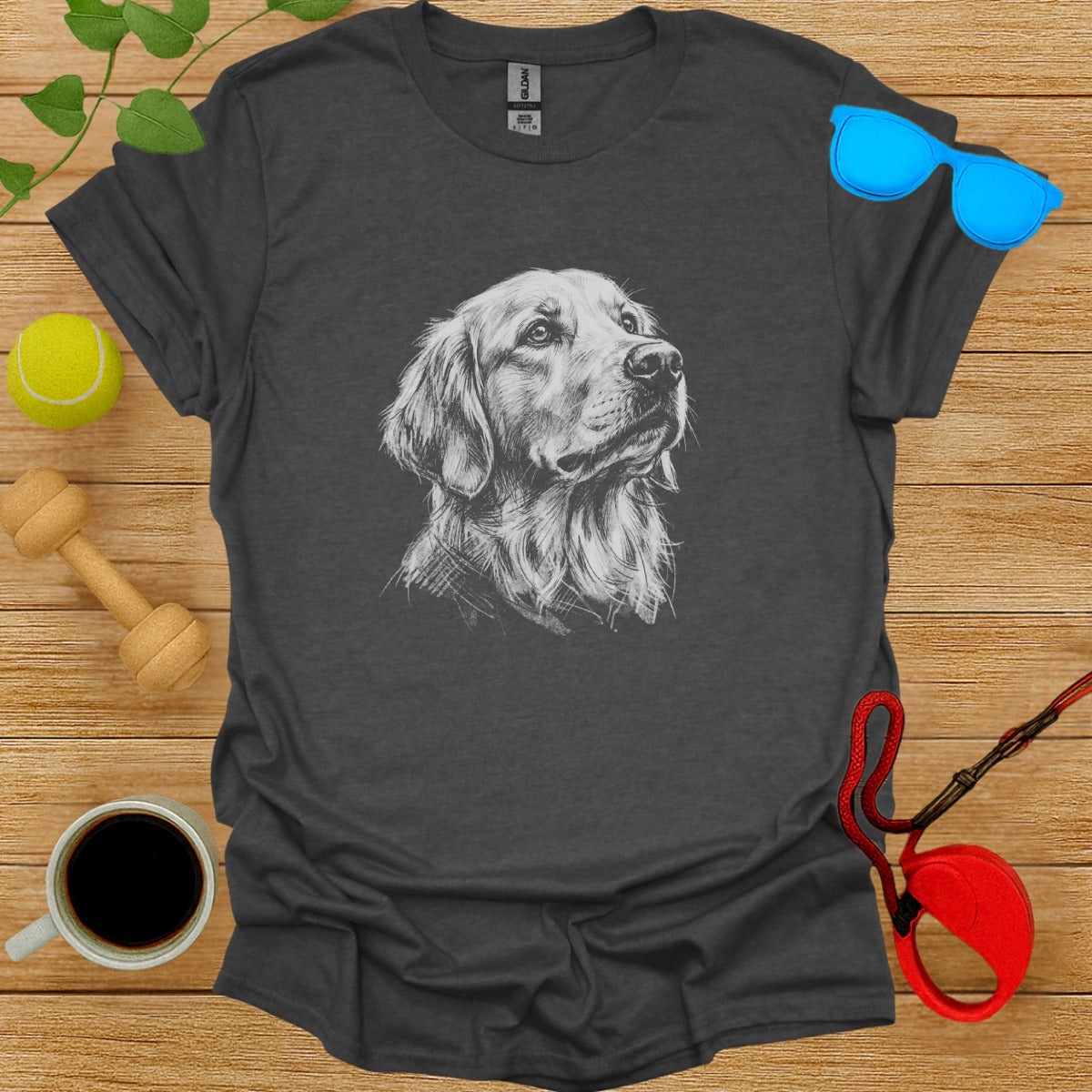 Golden Retriever Dog Print Graphic T-Shirt Product