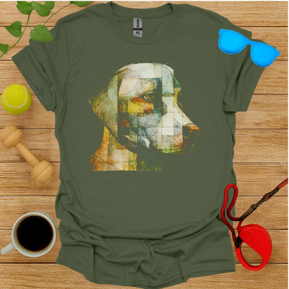 Abstract Geometric Dog Printed Graphic Tee