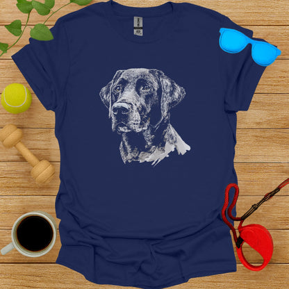 Graphic Print T-Shirt Featuring a Dog Illustration