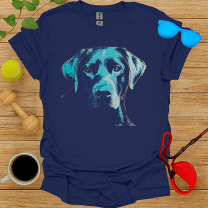Artistic Black Labrador Dog Graphic T-Shirt
