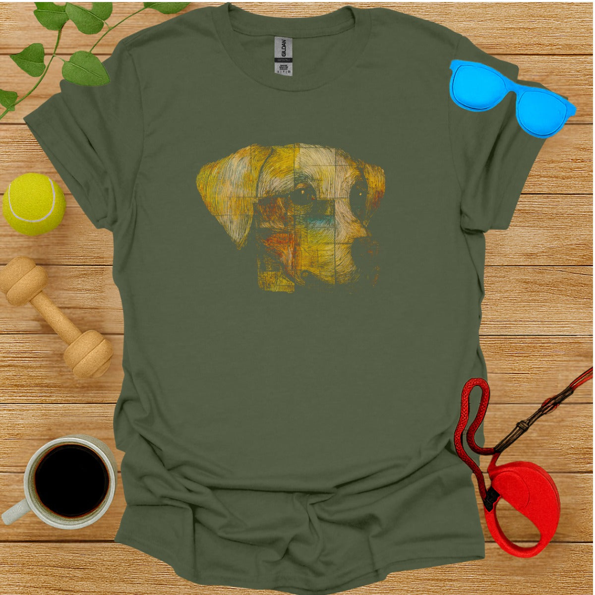 Dog Face Graphic Tee Animal Lover Shirt