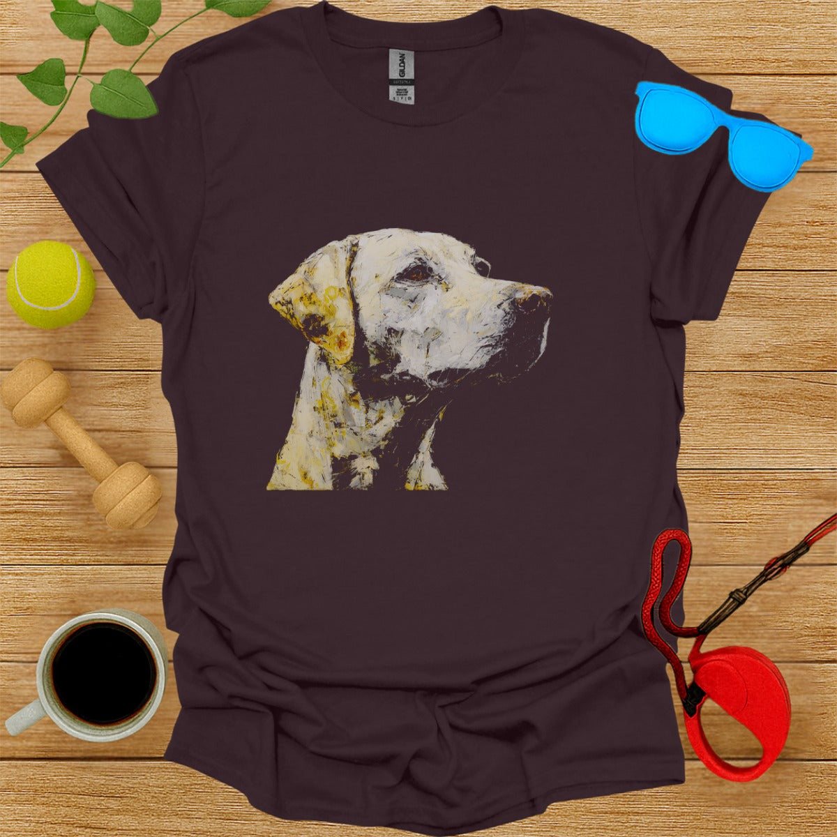 Dog Portrait Printed Casual Wear Graphic T-shirt