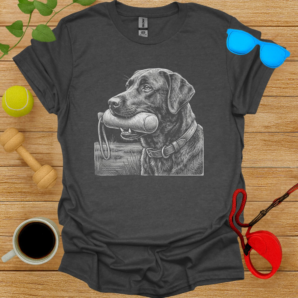 Graphic T-Shirt with Labrador Retriever Design