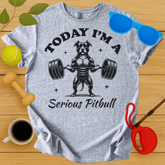 Serious Pitbull T-Shirt - Critter Lane