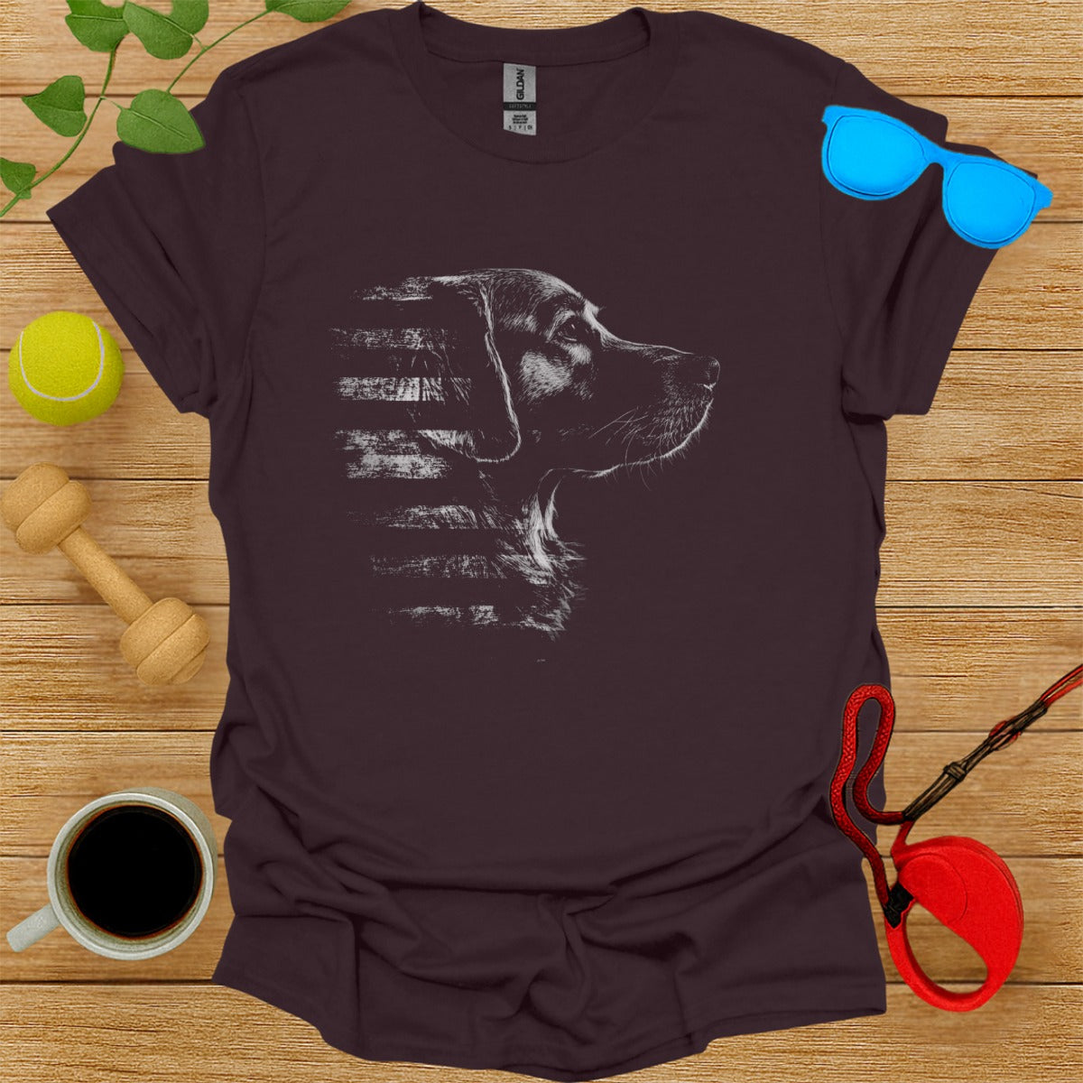 Artistic Dog Profile Graphic Tee