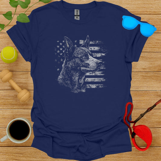 Patriotic American Flag Dog Graphic Tee product