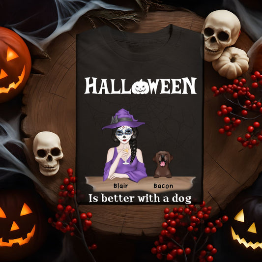 Custom Halloween Is Better With a Dog(s) Woman