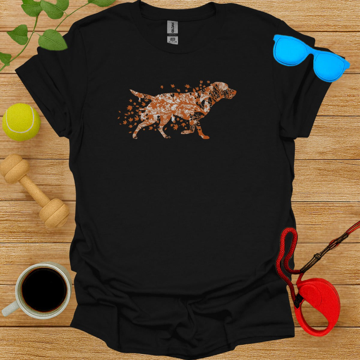 Stylish Graphic Tee with Dog Print Design Unisex Apparel