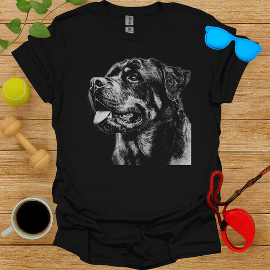 Rottweiler Dog Graphic Black T Shirt Ideal for Pet Lovers