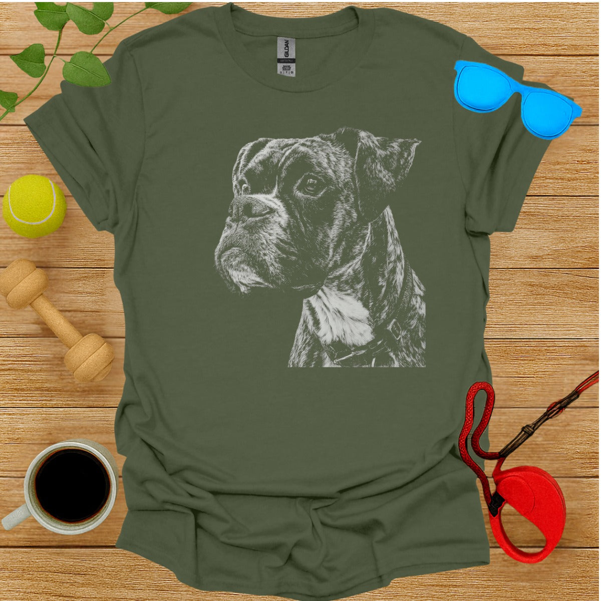 Boxer Dog Sketch Graphic Tee for Pet Lovers
