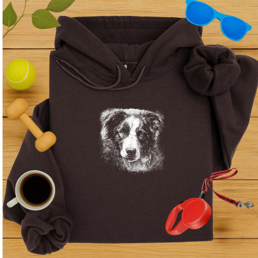 Stylish hoodie featuring dog illustration design