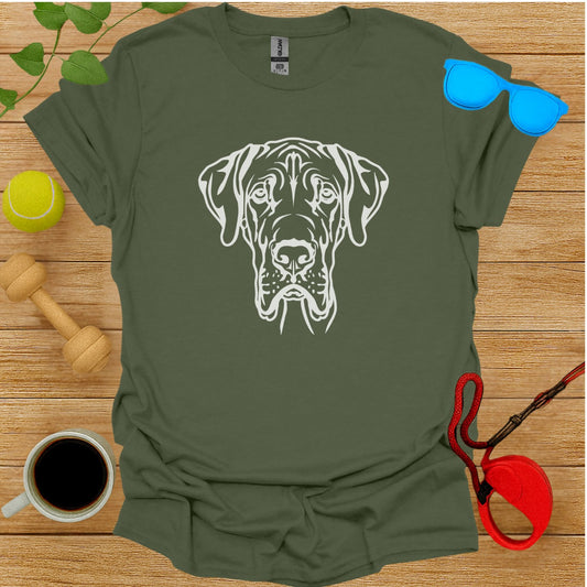 Great Dane Line Art T-Shirt-Critter Lane