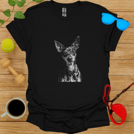 Stylish Graphic Dog Print Black Unisex T-Shirt Product