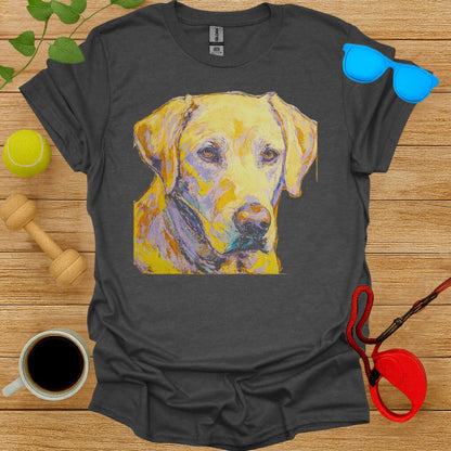 Colorful Dog Art Graphic Black T-shirt