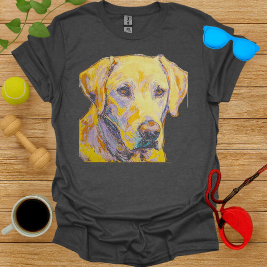 Colorful Dog Art Graphic Black T-shirt