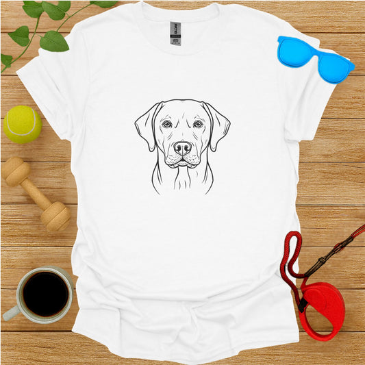 Detailed Labrador Dog Illustration White T-shirt Product