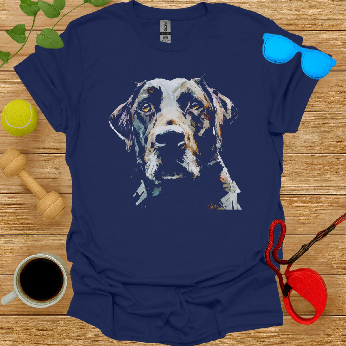 Artistic Dog Print Graphic T-Shirt for Pet Lovers