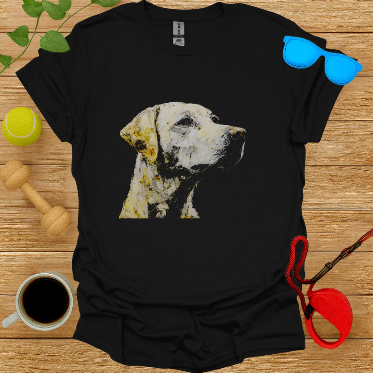 Yellow Labrador Retriever Dog Print T-shirt