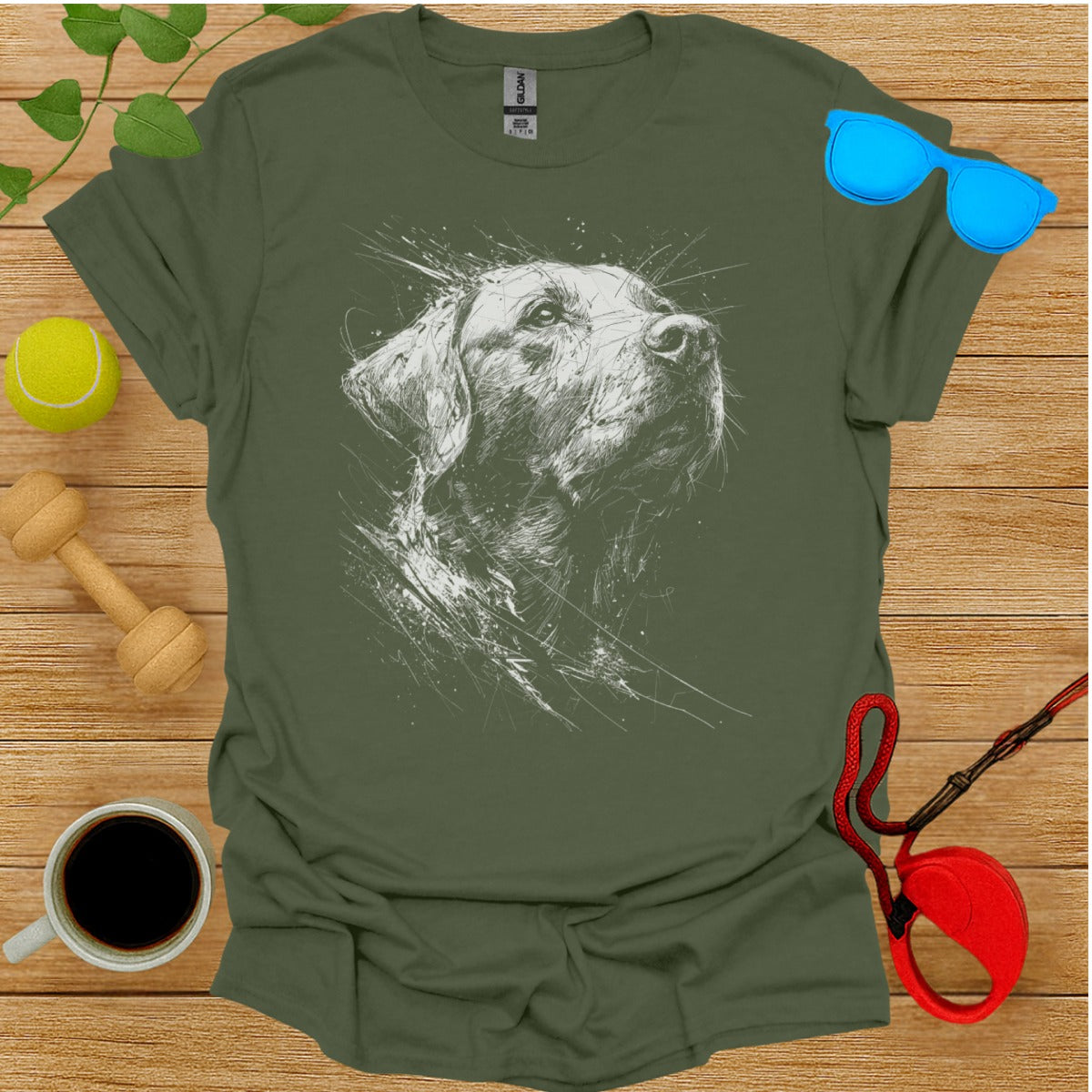 Dog Lovers Graphic T-Shirt Canine Art Design