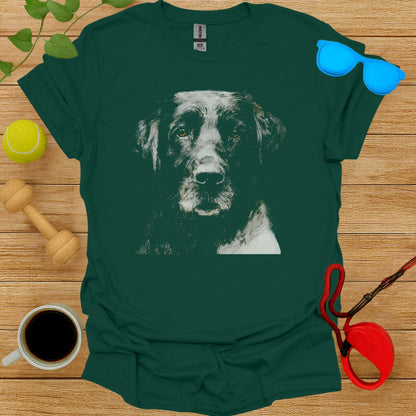 Graphic Tee with Artistic Dog Portrait for Dog Lovers