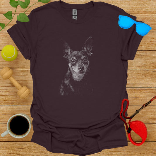 Cute Chihuahua Illustration Short Sleeve Shirt